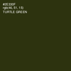 #2E330F - Turtle Green Color Image